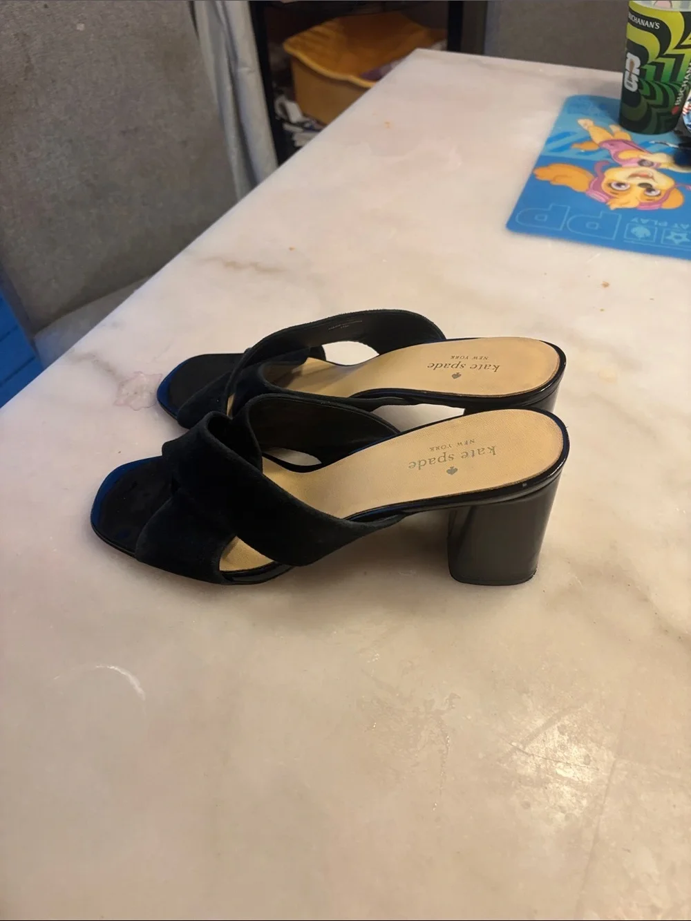 kate spade black suede